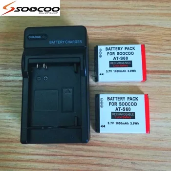 Originalus SOOCOO S80/S70/S60/S60B Veiksmų Fotoaparato Priedai 1050mAh Baterija su Krovikliu s70 s60 S80 Sporto fotoaparatas