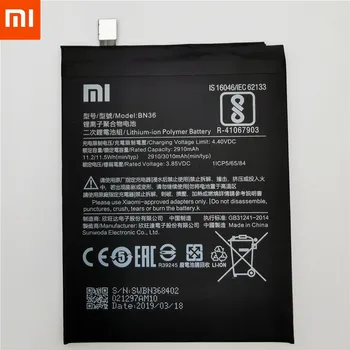 Originalus Telefonas, Baterija Mi6X MiA2 Baterija Xiaomi Mi 6X A2 BN36 Baterijos su Mažmeninės Pakuotės Bateria už Xiaomi Mi6X MiA2