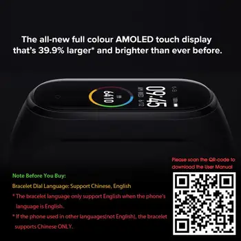 Originalus Xiaomi Mi Juosta 4 Jutiklinis Ekranas Spalvingas Ekranas, Smart Juosta Kinų Versija Širdies Ritmo Sporto Smartwatch Ilgo Laukimo