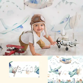 Orlaivio Piloto Naujagimių Fonas Fotografijai Baby Shower Gimtadienio Foto Šeimų Vaikams Backdrops Studija