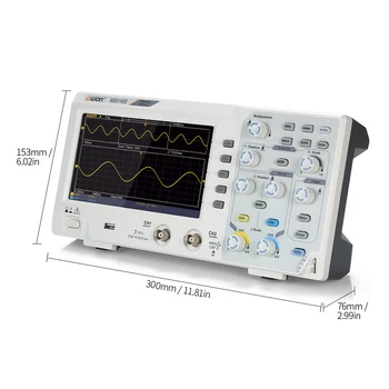 Owon SDS1102 Geriausias Skaitmeninis Oscilloscope 200mhz 100mhz 2chanel oscillograph 1gsa/s 7