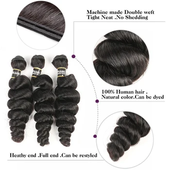 Palaidos Bangos Ryšulių Brazilijos Plaukų Pynimas Žmogaus Plaukų Ryšulių 30 Cm Palaidos Bangos 1 3 4 Ryšulius Styleicon Remy Hair Extension