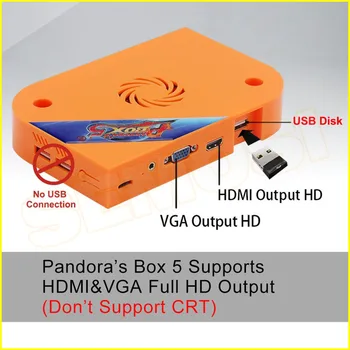 Pandoros Box 6 1300 1 Jamma Arcade Versija Žaidimo Lentos su Jamma Panaudoti CGA VGA, HDMI Išvesties CRT HD 720 Paramos MAME PS1