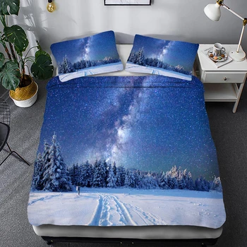 Patalynės Komplektas Vietos mėnulio antklode padengti Vaikams lova padengti planetos 150 Lova Nustatyti Užvalkalas 3d antklodė Suaugusiųjų moon Star Kosmoso Lovos Užvalkalai