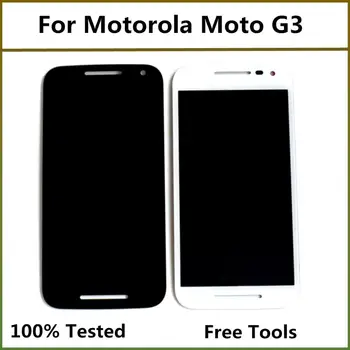 Patikrintas Moto G3 LCD Ekranas Su Jutikliniu Ekranu, skaitmeninis keitiklis Asamblėjos Be Rėmo Motorola Moto G3 XT1544 XT1550 XT1540