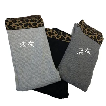 Pavasarį Moterų Legging Dryžuota Juoda Giliai Mėlyna Legging Leopard Kelnės Aukštos Elastinga Pieštuku Liesas Kelnės Moterims Treniruotės Antblauzdžiai