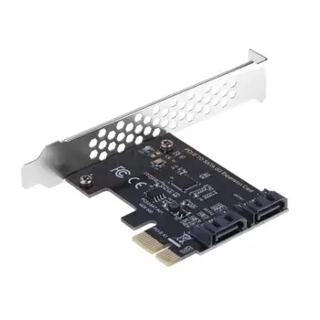 PCI Express, SATA 3 Valdiklio plokštė, 2 Port PCIe SATA III 6GB/s Vidinis Adapteris Keitiklis skirtas Staliniams PC Support SSD HDD disko