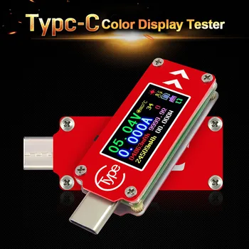 PD Daugiafunkcį Talpa Įtampos Ammeter Spalvotas Ekranas spartusis įkrovimas USB Portable Tipo C Testeris Įrankis Temperatūros Matavimo #734