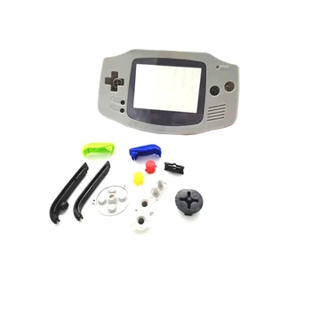 Pilnas komplektas būsto korpuso dangtelį atveju laidžios gumos mygtukai mygtukai Game Boy Advance G-B-A konsolės