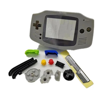 Pilnas komplektas būsto korpuso dangtelį atveju laidžios gumos mygtukai mygtukai Game Boy Advance G-B-A konsolės