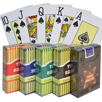 Plastikinės PVC žaisti kortelės didelis skaičius žaidimas Texas Hold ' em pokerio kortos Vandeniui ir nuobodu lenkijos Šeimos pokerio stalo žaidimas 1deck