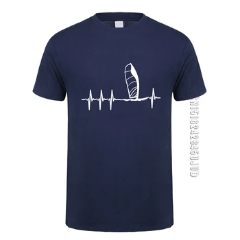 Plaukti Širdies Marškinėliai Vyrams Spausdinami O-kaklo Hip-hop CamisetaCotton Buriavimo Valtis T-shirts Dovana Žmogui