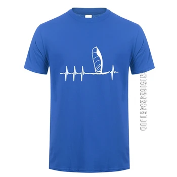 Plaukti Širdies Marškinėliai Vyrams Spausdinami O-kaklo Hip-hop CamisetaCotton Buriavimo Valtis T-shirts Dovana Žmogui