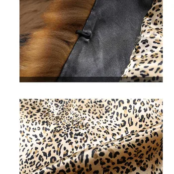Plius Dydis S-4XL Žiemos Moterys Dirbtiniais Kailių Paltai Classic Lady Leopard Striukė Kailis Purus Leopard Kratinys Storio Šiltų viršutinių drabužių siuvimas