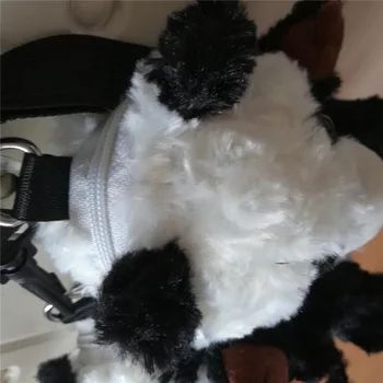 Pliušinis panda maišelį kryžiaus kūno Messenger Bag,bolso panda