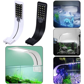 Plonas 10W LED Akvariumo Vandeniui Šviesos Žuvų Bakas Vandens Žibintai Augalams Augti, Apšvietimo Clip-On Lempos Žuvų Prekes
