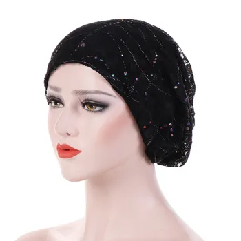 Plonas nėrinių vasaros turbaną musulmonų skrybėlės kietas medvilnės hijab kepurės elegantiška panele turbantes variklio dangčio arabų apvyniokite galvą hijab femme musulman