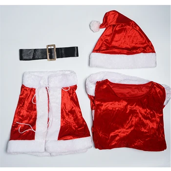 Plus size Praleisti Santa Claus Cosplay Kalėdų Kostiumas Moterims Suaugusiųjų Kalėdų, Naujųjų Metų Šaliai Išgalvotas Suknelė Aksominė Apsiaustu ir Skrybėle