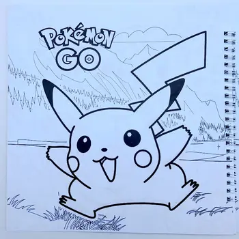 Pokemon Piešimo Knyga Magija Pokemon Pikachu Vaikų Puzzle Tapybos Animacinių filmų Dažymas Grafiti