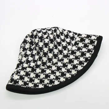 Ponios Rudens Žiemos Pledas Kibirą, Skrybėlės Moterims Storos Šiltos Kepurės Dress Up Black Kepurės Kepurės Žvejys