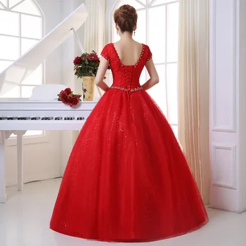 Popodion kalnų krištolas Nuotakos Suknelė Raudona Vestuvių Suknelės 2020 Vestuvių Suknelė Nėrinių Suknelė Moteris WED90568