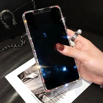 Prabangus Diamond 9D apsauginis stiklas iPhone 6 6S 7 8 Plus stiklo iphone XR XS MAX 11 12 Pro MAX 12 Mini screen protector