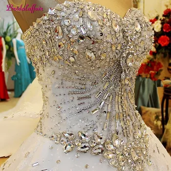Prabangus Perlų Vestuvių Suknelė linijos, Blizgus Vestuvių Suknelė Brangioji Korsetas Vestuvių Suknelės 2020 Individualų Plius Dydis Vestuvių Suknelė