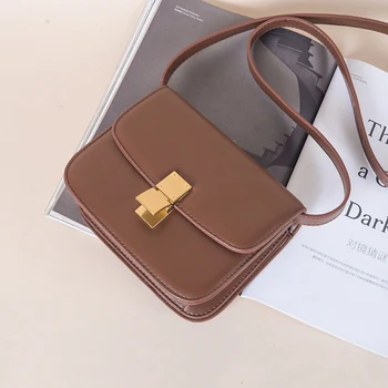 Prekės Prabanga Rankinės 2019 Naujas Mados Paprasta Aikštėje maišelį Kokybės PU Oda Moterų Dizaineris Rankinės Užraktas Peties 
