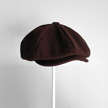 Prekės Vilnos Newsboy Kepurės Vyrų Butas Kepurės Moterims Kavos Britų Gatsby Bžūp Rudens Žiemos Vilnos Kepurės Aukščiausios Klasės Beretė DROPSHIPPING BLM67