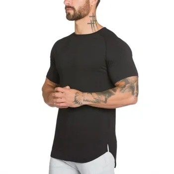 Prekės ženklo drabužių fitneso marškinėliai vyrams 2021 m. vasaros mados pratęsti street wear hip-hop trumpas rankovės medvilnės salėse t-shirt kultūrizmo