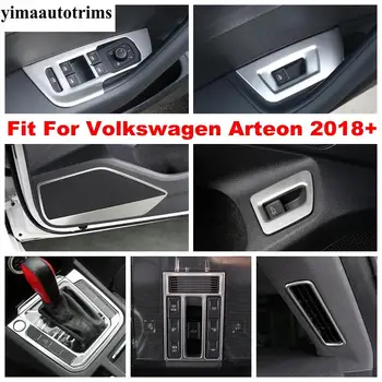 Priekiniai Žibintai Mygtukas / Perjungti Pavarą Panel / Automobilių Durų Garsiakalbio Dangtelio Apdaila Nerūdijančio Plieno Vidus Volkswagen Arteon 2018 - 2021