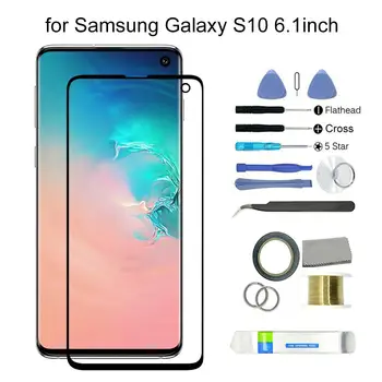 Priekinio Stiklo Ekranas Taisymo Rinkinys, skirtas Samsung Galaxy S10 SM-G973F G973 Pakeitimo Stiklo Ekraną Palieskite Telefono Aksesuarų, įrankių