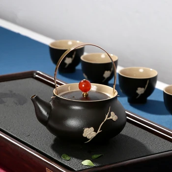 PRIJUOSTĖLĖ Japonų Stiliaus Žalios Keramikos arbatinukas Senovinių Keramikos Arbatos Virdulys Handpainted Kung Fu Arbatos Rinkinys Aukštos Kokybės Senovinis Virdulys