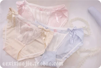 Princesė saldus lolita underwear Japonijos Saldus medvilnės, šifono, paprastas ir patogus merginos trikampis apatinės kelnės apatiniai BDJ041