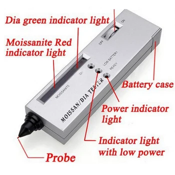 Profesinės Moissan/dia Deimantų Testeris LED Diamond Indikatorius Bandymo Pen Moissanite Selektorių Deimantų Žiūrovais Įrankis