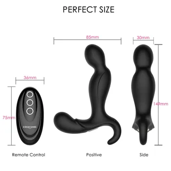 Prostatos massager vibracija butt plug uodega vyrų rinkinys analinis žaislai moteris gėjų sekso silikono erotiniai žaislai 12-greitis nuotolinio valdymo