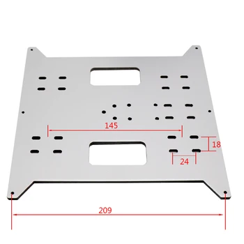 Prusa i3/Wanhao D spausdintuvų priedai karšto bedAluminum composite šildomos lova Y vežimo paramos aliuminio, plastiko plokštės 220*200*4MM