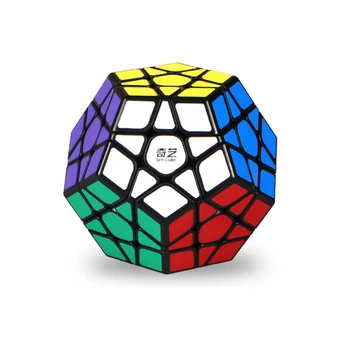 QIYI QiHeng 3X3 Megaminxeds Magic Cube Black Greitis Profesinės 12 Pusių Įspūdį Cubo Magico Švietimo Žaislai Vaikams Dovanų