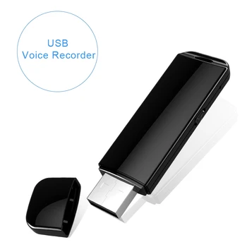 QZT USB Flash Drive Recorder tyliu Balsu Įjungtas Diktofonas Mini USB Diktofonas Mažiausio Garso Garso Įrašymo Įrenginys 8/16GB