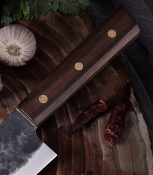 Rankinio kalimo įvairios paskirties peilis Aštrus Santoku Peilis Vakarų stiliaus šefo peilis Aukšto kietumo šefo peilis virtuvės įrankiai