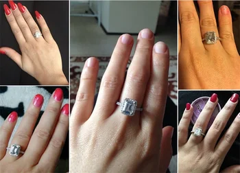 Rankų darbo 925 sterlingas Sidabro vestuviniai Žiedai, Sužadėtuvių Moterų žiedas nustatyti juostoje, pirštų žada Papuošalai, vestuviniai asmeninį