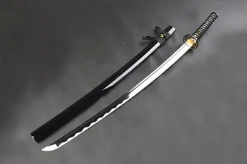 Rankų Darbo Bushido Katana Japonų Samurajus Kardas Aštrus Metalo Amatų Full Tang Tamashigiri Peilis Gražus Namų Puošybai
