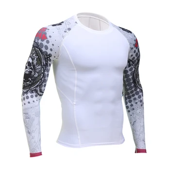 Rashgard 3D Suspaudimo Marškinėliai Vyrams, ilgomis Rankovėmis Sporto Marškinėliai Sporto marškinėliai Vyrams, ilgomis Rankovėmis Fitneso T-Shirt Kvėpuojantis Veikia Marškinėliai