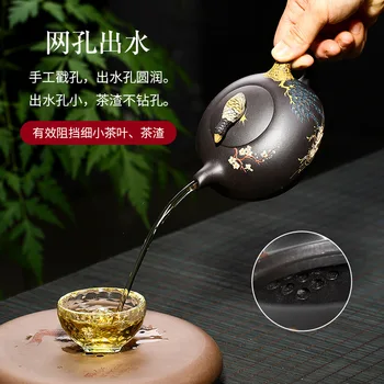 Raudonos molio arbatinukas garsaus rankų yuanyangxi cemento dažytos arbatinukas vidaus vientisas tiesioginių pardavimų siuntėjas
