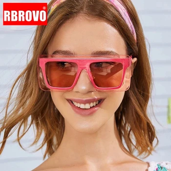 RBROVO 2021 Moterų Negabaritinių akiniai nuo saulės, Akiniai nuo saulės Moterims Retro Akiniai Markės Dizaineris, Saulės Akiniai, Moterų, Prabangos Gafas De Mujer