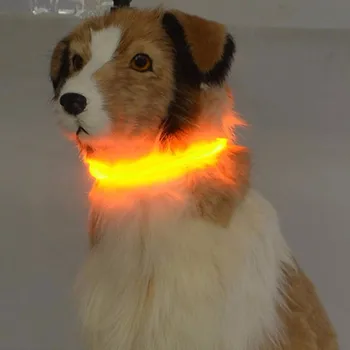 Reguliuojamas USB Įkrovimo Naminių Šunų Antkaklis Įkraunamas LED lempa Mirksi Naktį Šunų Antkakliai Žėrintis Šviesos Saugos Augintiniai Apykaklės #R5