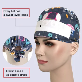 Reguliuojamas Žvaigždėtą Spausdinimo Krūmynai Kepurės Lab Dulkėms Skrybėlę Sveikatos Paslaugų Krūmynai Moterų skrybėlės Dietologė Grožio Salonas Darbo Bžūp