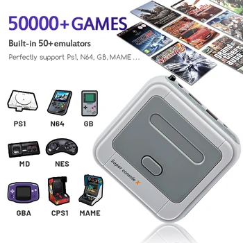 Retro WiFi Super Konsolės X Su 50000 Žaidimai Su 2.4 G Wirelless Valdytojai 4K HD TV Vaizdo Žaidimų Pultai PSP/N64/DC/NDS/PS