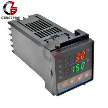 REX-C100 Skaitmeninis PID Termostatas Temperatūros Reguliatorius Reguliatorius Termometras Thermoregulator 40DA SSR K, Termopora Heatsink