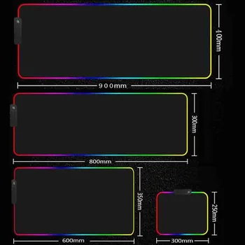 RGB Pelės kilimėliai Žėrintis RGB LED Apšvietimas Darbalaukio Kilimėliai Žvaigždžių Foto Patvarus Spalvinga Klaviatūra Nešiojamojo kompiuterio Pelės Padas Žaidėjus Žaidimų